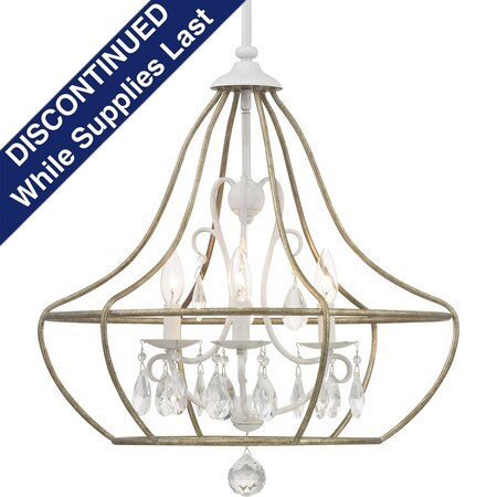 Progress Lighting Fleurette Collection Three-Light Chandelier P400151-151